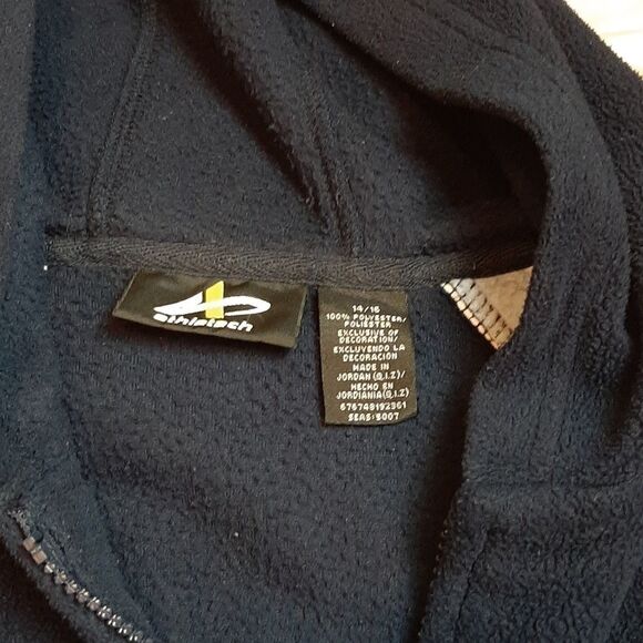 ATHLETIC TECH‎  SweatShirt Hoodies  Blue White Fleece Active L - Picture 2 of 7